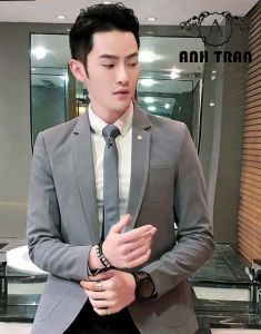 Áo Vest Dạ Slim Chất nhung xước nhẹ xám